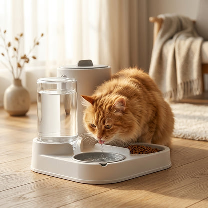 PawStation™ — 2-in-1 Automatic Pet Feeder & Water Dispenser