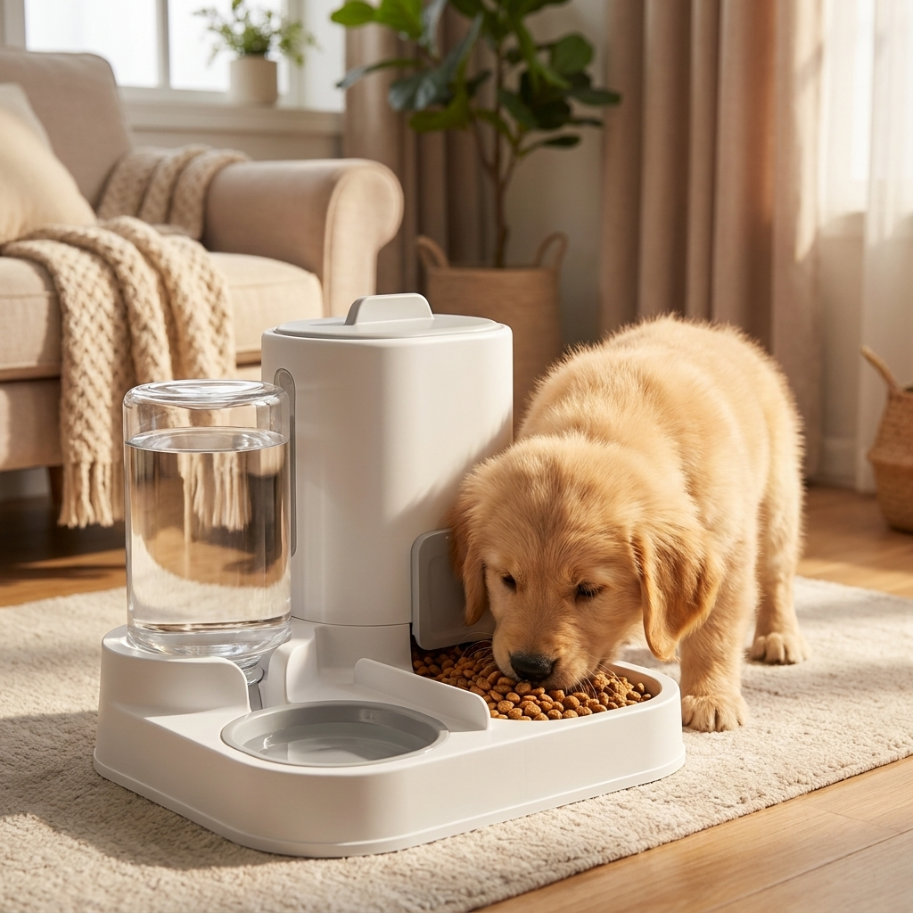 PawStation™ — 2-in-1 Automatic Pet Feeder & Water Dispenser