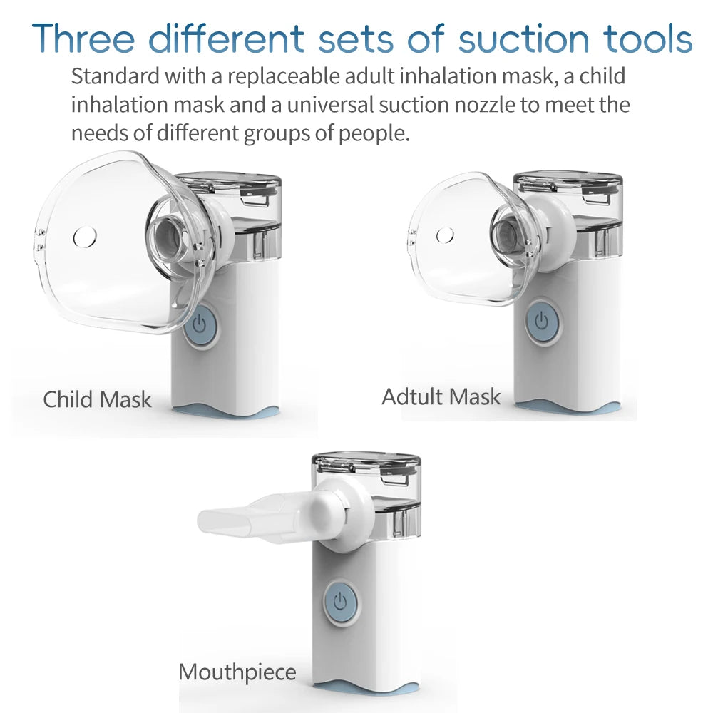 Autoclean Silent Mesh Nebulizer - Portable Handheld Inhalator for Children, Compact Atomizer for Daily Use